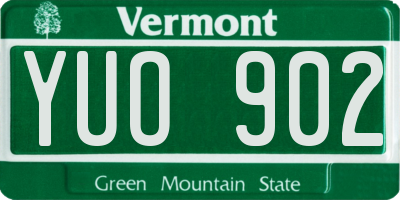 VT license plate YUO902