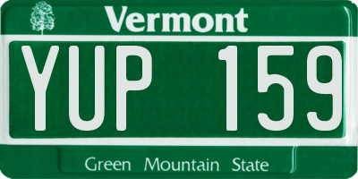 VT license plate YUP159