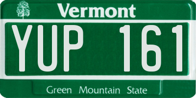 VT license plate YUP161