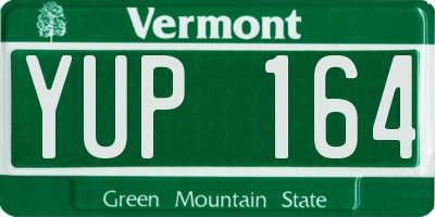 VT license plate YUP164
