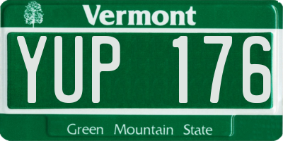 VT license plate YUP176