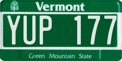 VT license plate YUP177
