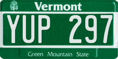 VT license plate YUP297