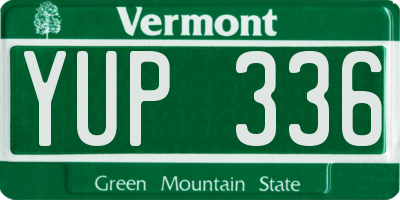 VT license plate YUP336