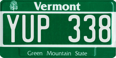VT license plate YUP338