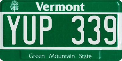 VT license plate YUP339