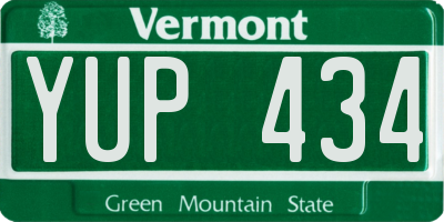 VT license plate YUP434