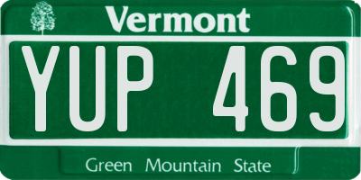 VT license plate YUP469