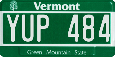 VT license plate YUP484
