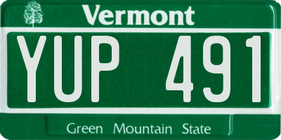 VT license plate YUP491