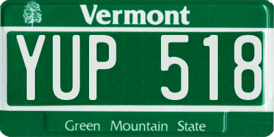 VT license plate YUP518