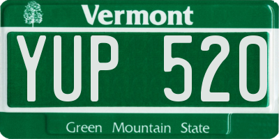 VT license plate YUP520