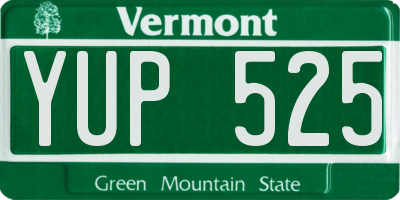 VT license plate YUP525