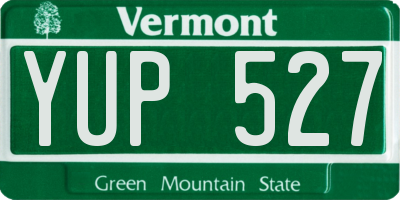 VT license plate YUP527