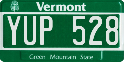 VT license plate YUP528