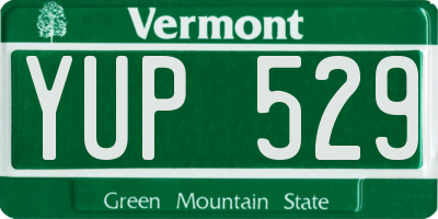 VT license plate YUP529
