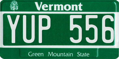 VT license plate YUP556