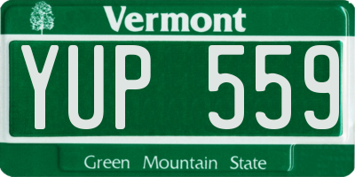 VT license plate YUP559