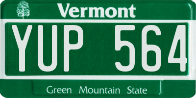 VT license plate YUP564