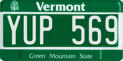 VT license plate YUP569