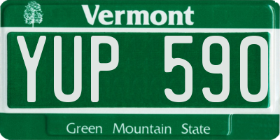 VT license plate YUP590