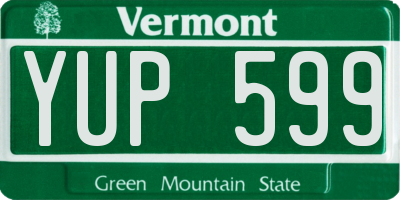 VT license plate YUP599