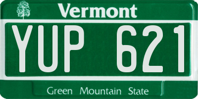 VT license plate YUP621