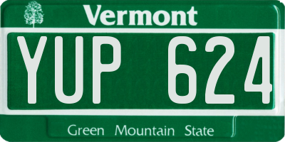 VT license plate YUP624