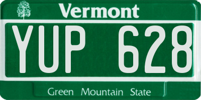VT license plate YUP628