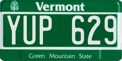 VT license plate YUP629