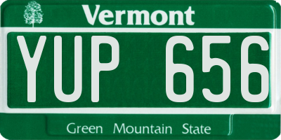 VT license plate YUP656