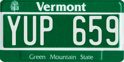 VT license plate YUP659