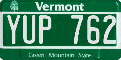 VT license plate YUP762