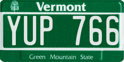 VT license plate YUP766