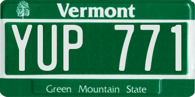 VT license plate YUP771