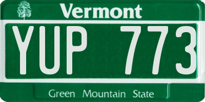 VT license plate YUP773