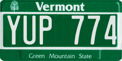 VT license plate YUP774