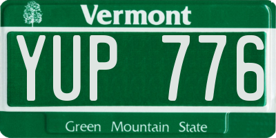 VT license plate YUP776