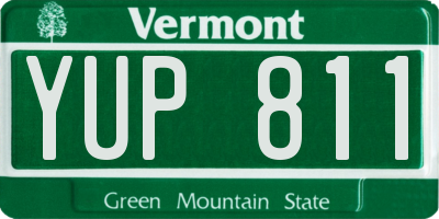 VT license plate YUP811