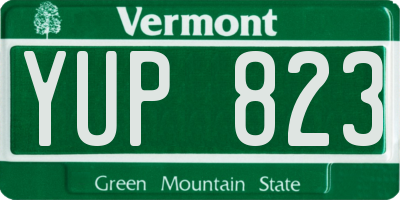 VT license plate YUP823