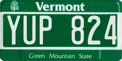 VT license plate YUP824
