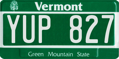 VT license plate YUP827
