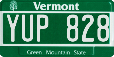VT license plate YUP828