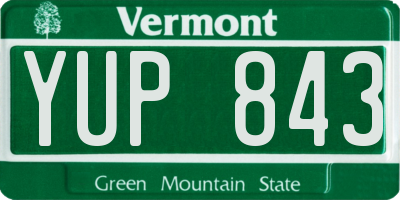VT license plate YUP843
