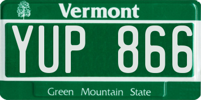 VT license plate YUP866