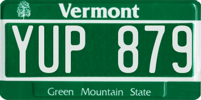 VT license plate YUP879