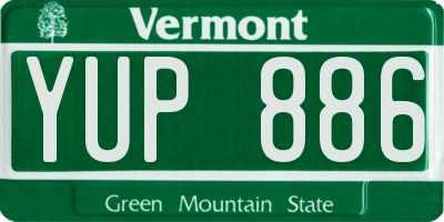 VT license plate YUP886