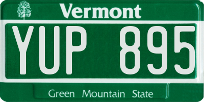 VT license plate YUP895