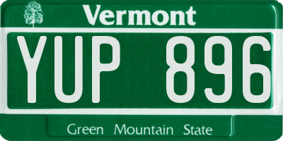 VT license plate YUP896