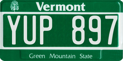 VT license plate YUP897